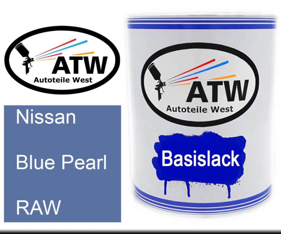 Nissan, Blue Pearl, RAW: 1L Lackdose, von ATW Autoteile West.